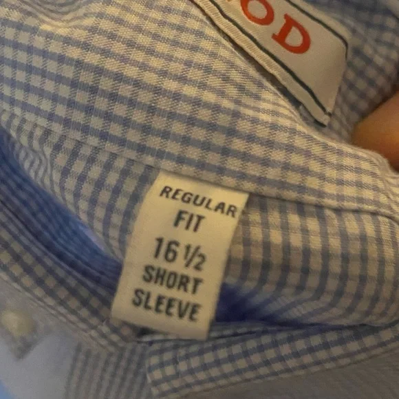 💕 2 For $10 IZOD Wrinkle Free Quick Dry Twill Button-Up Shirt Size Large/XL - Picture 3 of 3